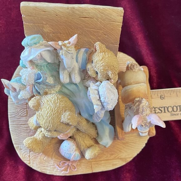 CHERISHED TEDDIES Christopher #950483 Bear with Toy Chest FIGURINE 1991  1164HT - Picture 12 of 14